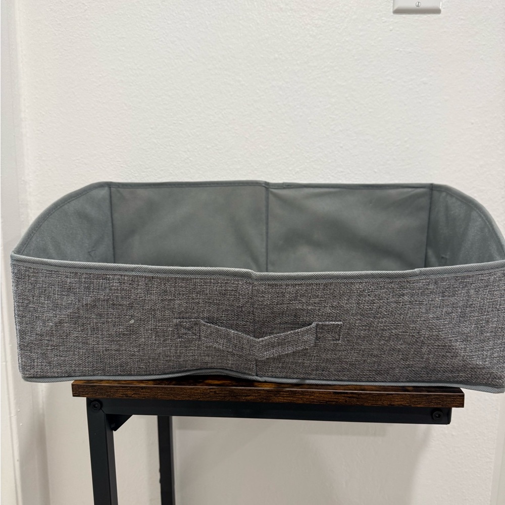 Gray Fabric Storage Basket